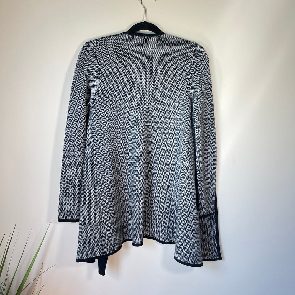 Talbots Drape Front Open Sweater Jacket Chevron M… - image 8